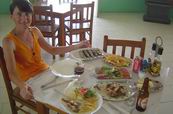 Bohat neskor obed na ostrove Culatra